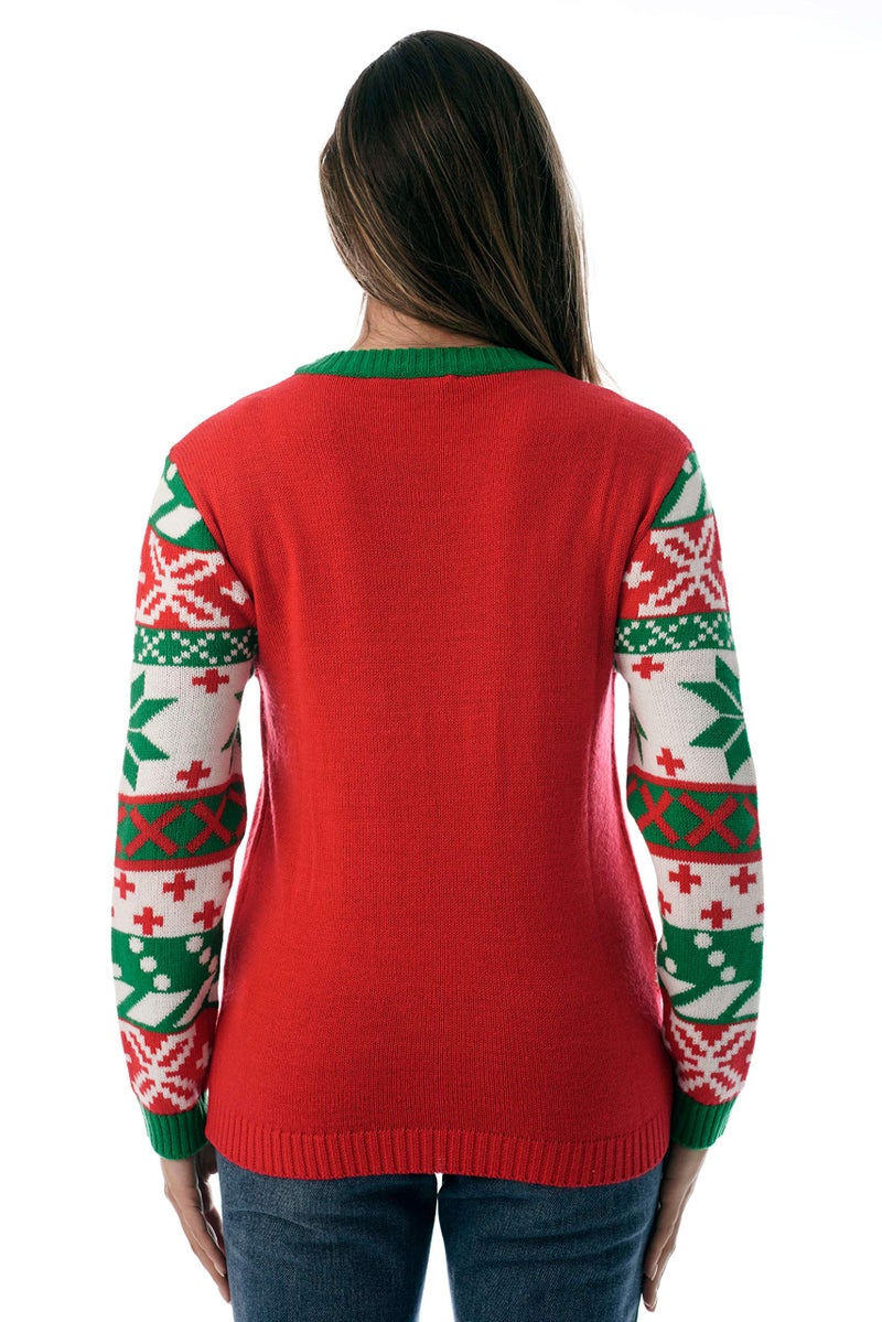 #followme Womens Ugly Christmas Sweater - Sweaters for Women 6773-211-M - Image 3